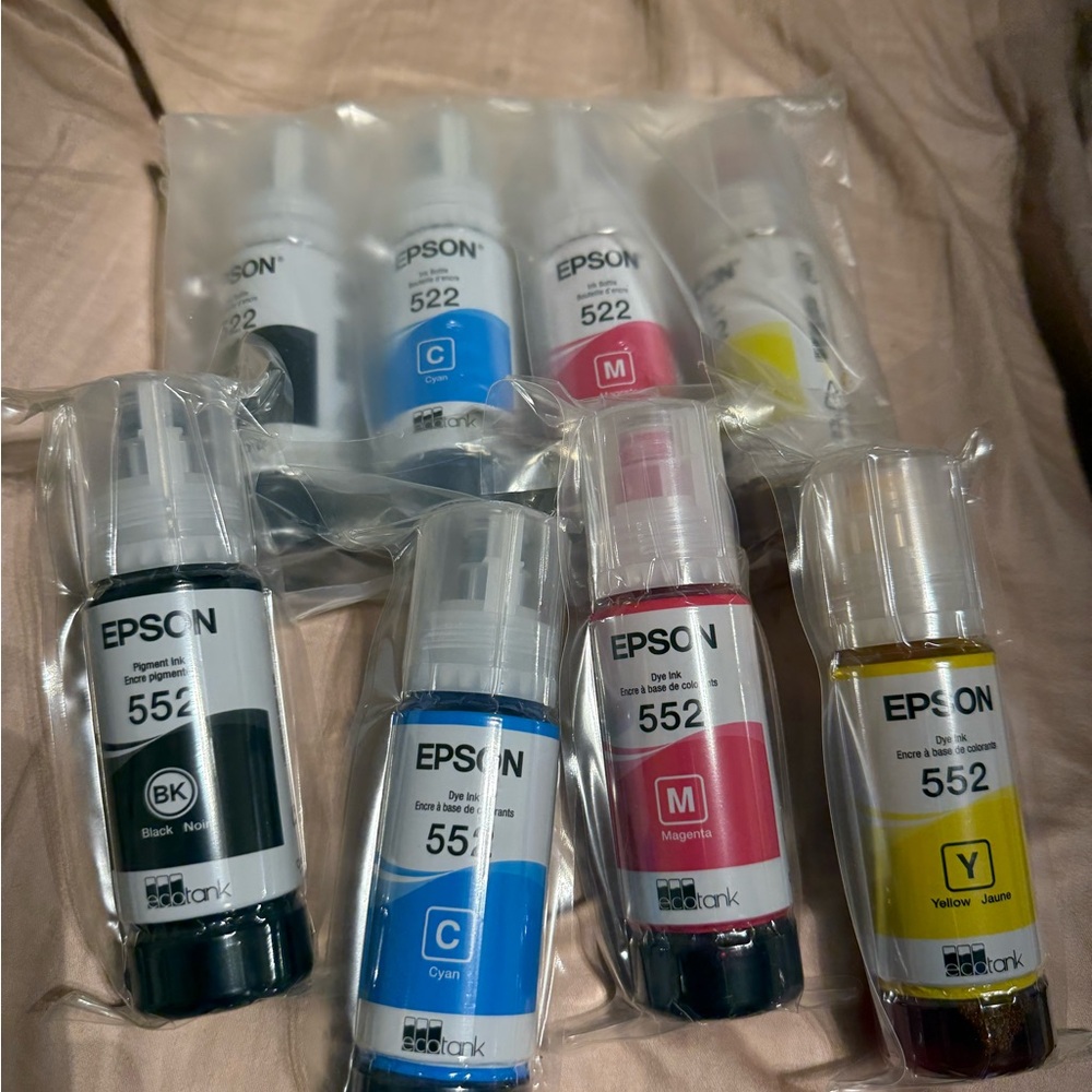Epson 552 Ink Bottle Set - Black, Cyan, Magenta, Yellow